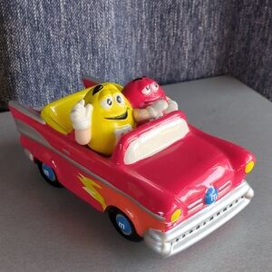 vintage M&M's Galerie ceramic hot rod convertible car candy dish.